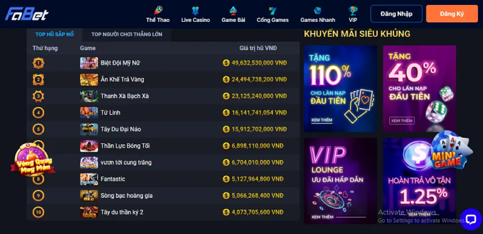 Kho game nổ hũ và bắn cá đa dạng trên OP88 Win